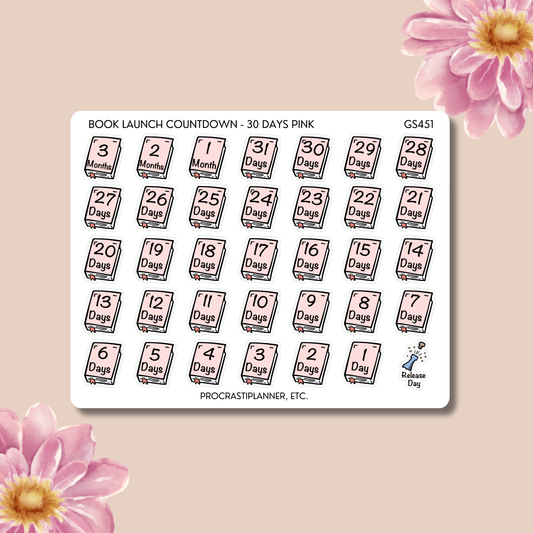 Book Launch - Pink 30 Days Countdown