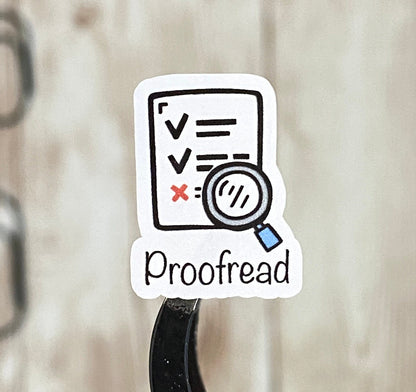 Proofread Icon Planner Stickers for Authors Bloggers Editors
