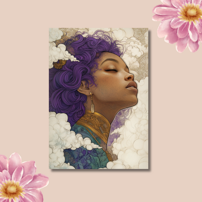 Moonlight - Black Woman Celestial Box Stickers