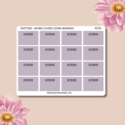 Plotting - Chapter & Scene Headings