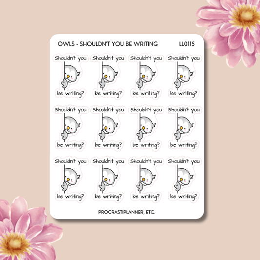 Owl Writing Theme - Shouldn't You Be Writing?