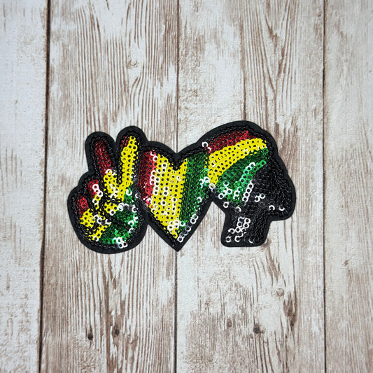 Peace Love Headwrap Iron On Patch