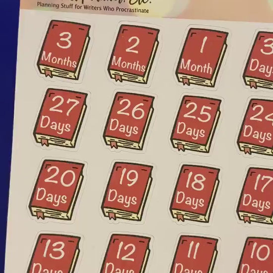 Book Launch - 30 Day Book Launch Countdown Planner Stickers