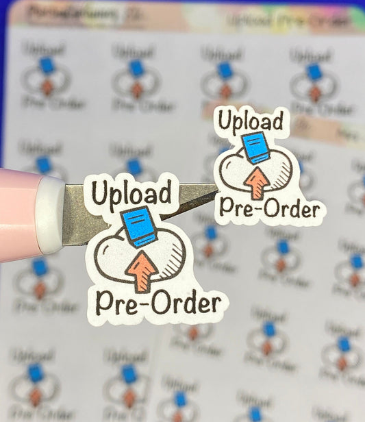 Upload Pre-Order Book Launch Planner Stickers Regular and Mini Size