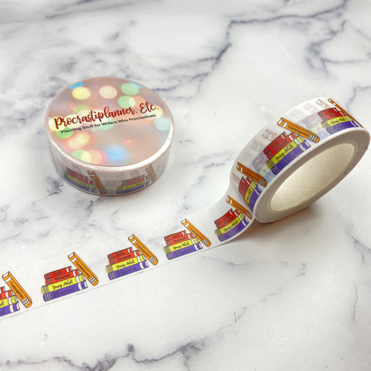 Romance Book Stack Washi Tape for Planners or Journals