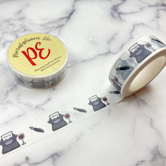 Write Drunk Typewriter Washi Tape for Planners or Journals