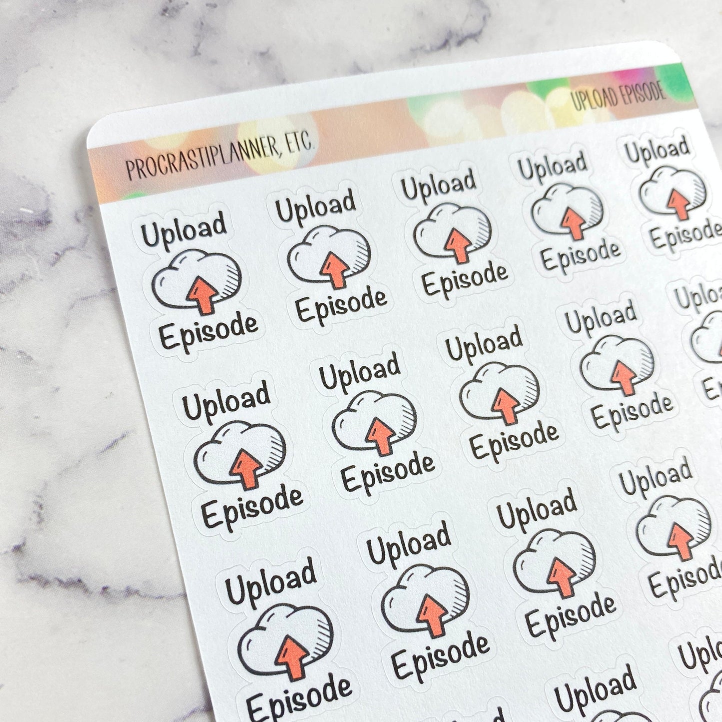 Upload Episode - Serial Release Planner Stickers