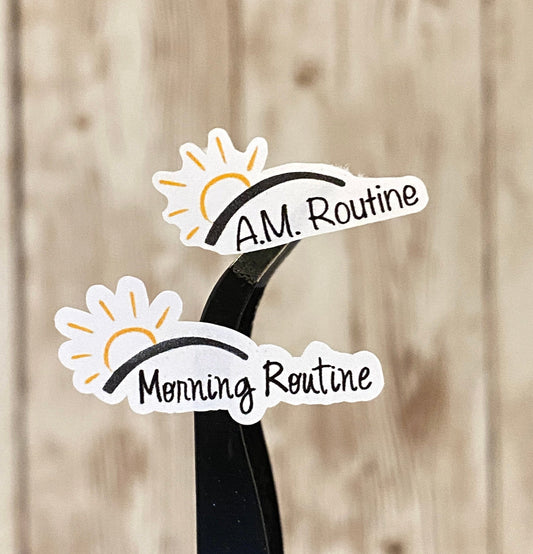 Morning and Evening Routine Stickers AM/PM Format Planner Stickers