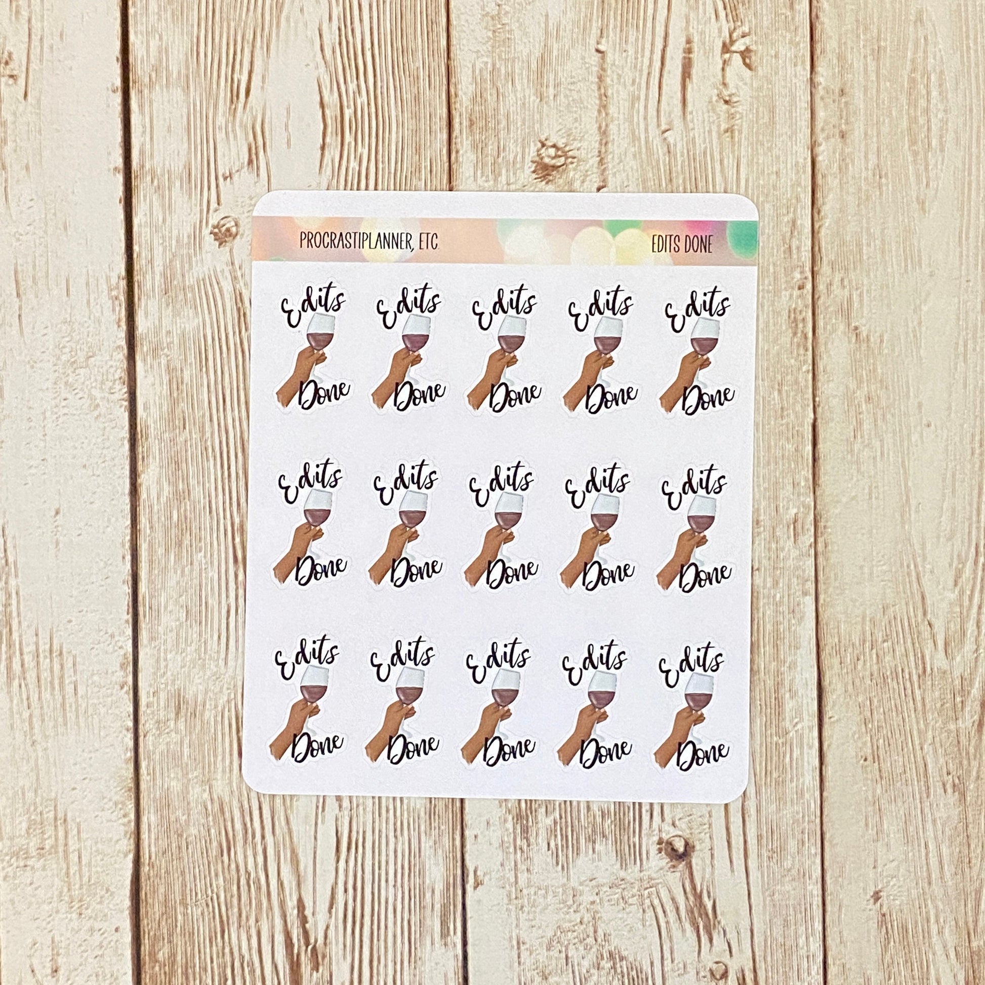 Edits Done! Celebration Planner Stickers for Authors