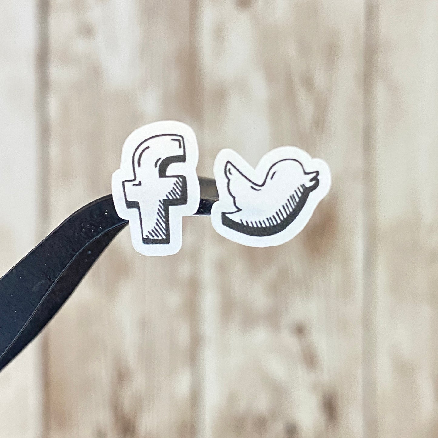Social Media Icons Sampler - Facebook Etsy Instagram Twitter YouTube Goodreads Planner Stickers