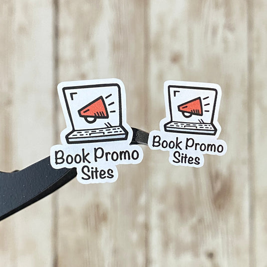 Book Promo Sites Book Launch Planner Stickers Regular and Mini Size