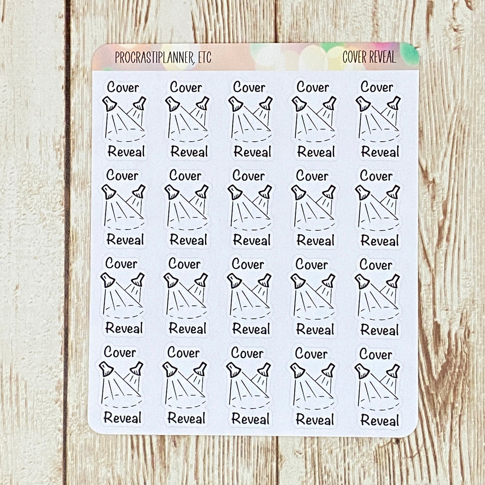 Cover Reveal Book Launch Planner Stickers Regular and Mini Size