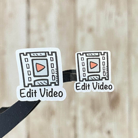 Edit Video Book Launch Planner Stickers Regular and Mini Size