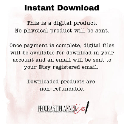 Digital HB90 Collab Sampler - PNG Stickers for Goodnotes or Digital Planning for Writers, Authors
