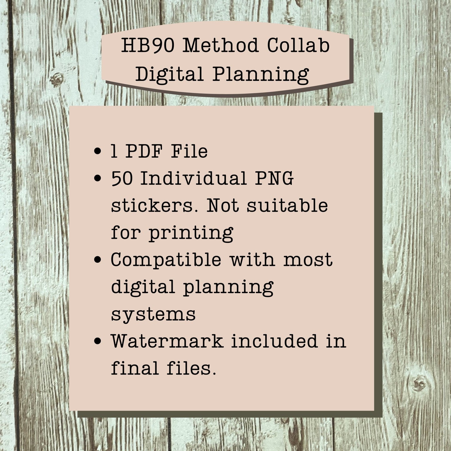 Digital HB90 Collab Sampler - PNG Stickers for Goodnotes or Digital Planning for Writers, Authors