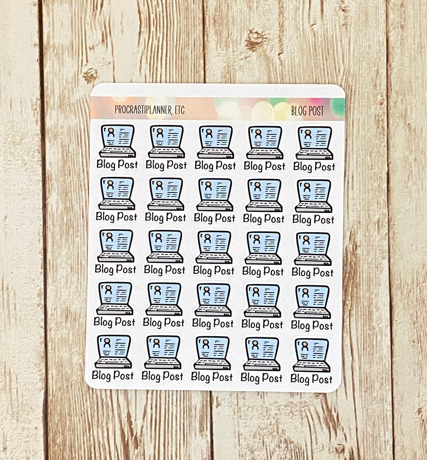 Blog Post Planner Stickers for Writers, Book Reviewers, Bloggers in Clear or White Matte