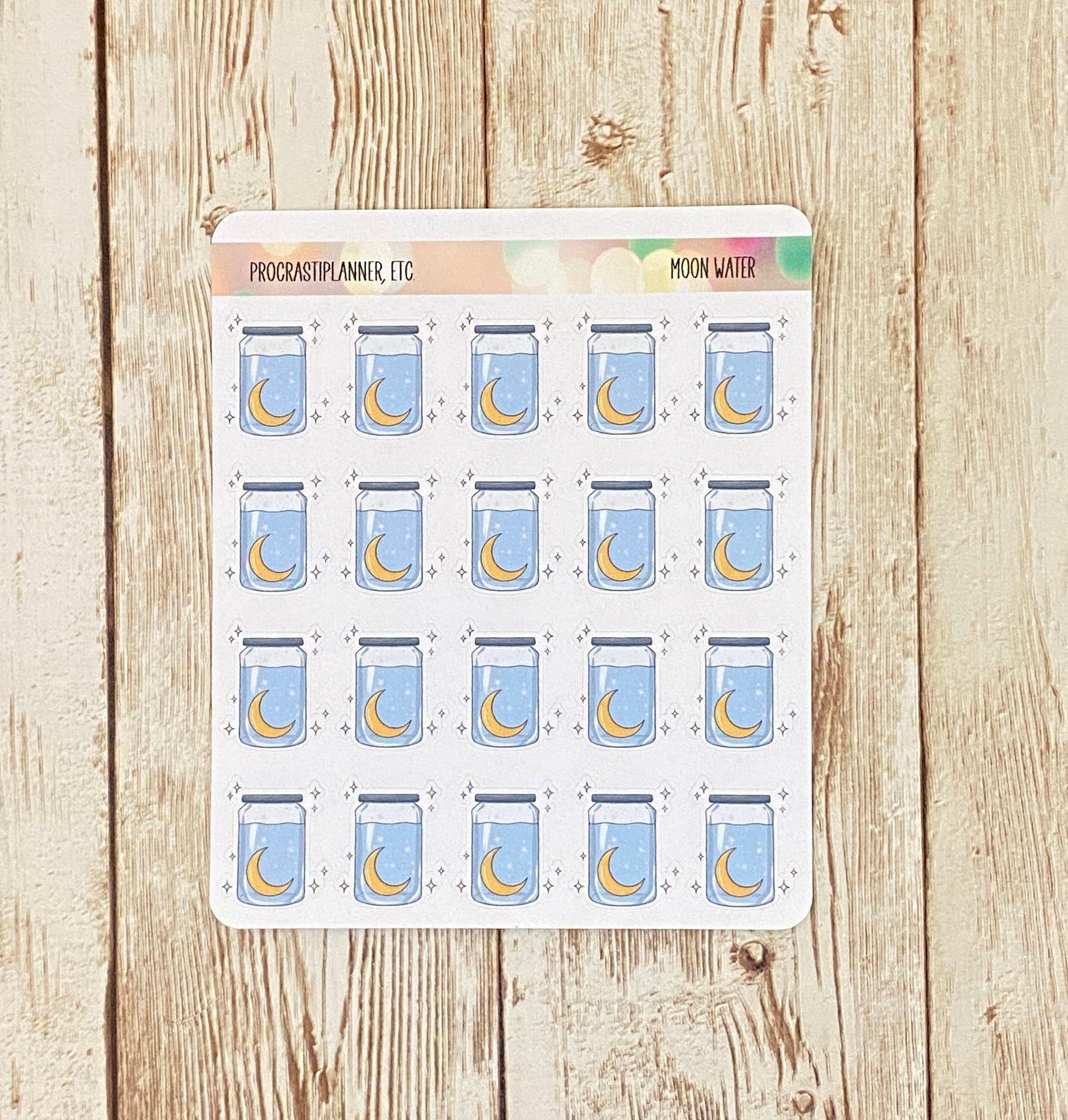 Moon Water Planner Stickers