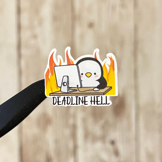 Deadline Hell - Penguin Planner Stickers for Writers, Students