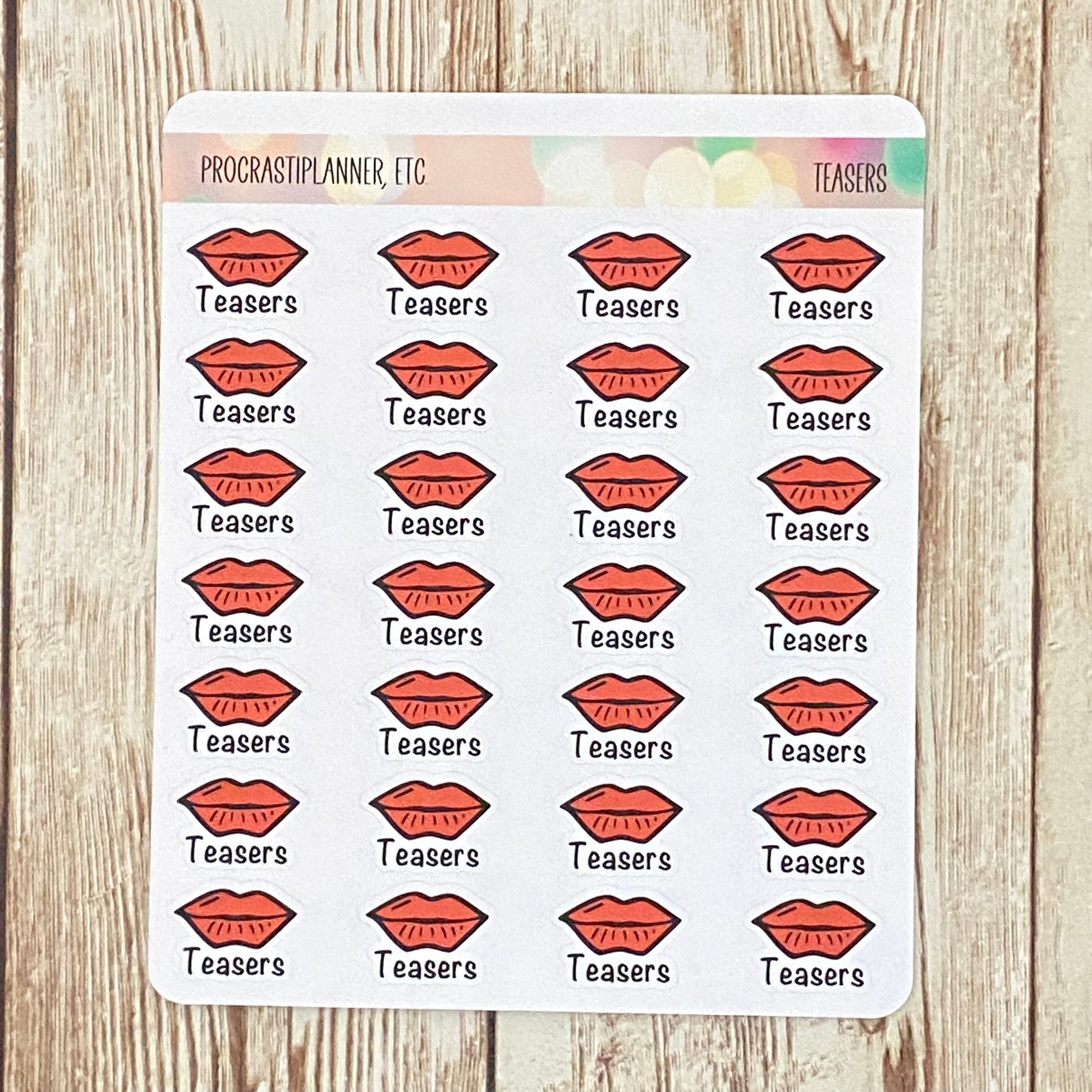 Teasers Book Launch Planner Stickers Regular and Mini Size