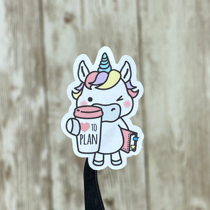 2021 National Sticker Day Unicorn Planner Addict Stickers