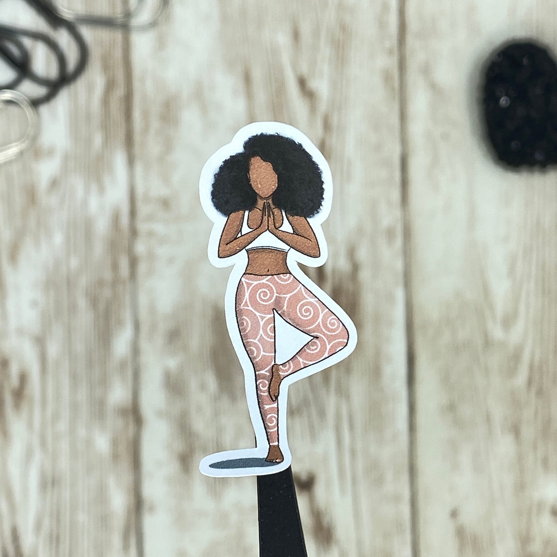 All About Me Self-Care Planner Stickers African American Woman