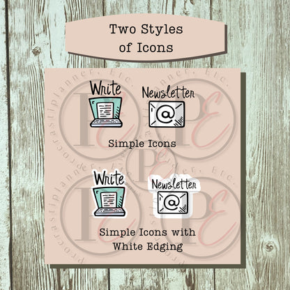 Digital HB90 Collab Sampler - PNG Stickers for Goodnotes or Digital Planning for Writers, Authors
