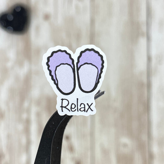 Relax - Self-Care Planner Stickers Relaxing Fuzzy Slippers