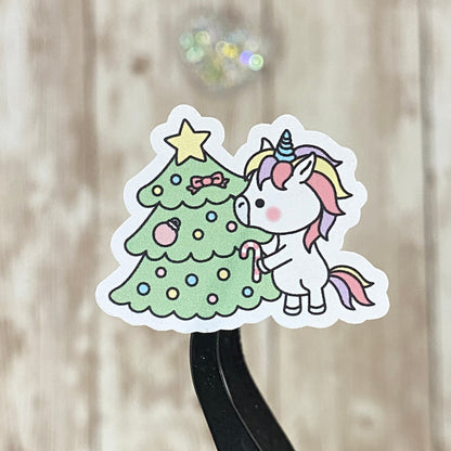 Unicorn Christmas Holiday Planner Planner Stickers