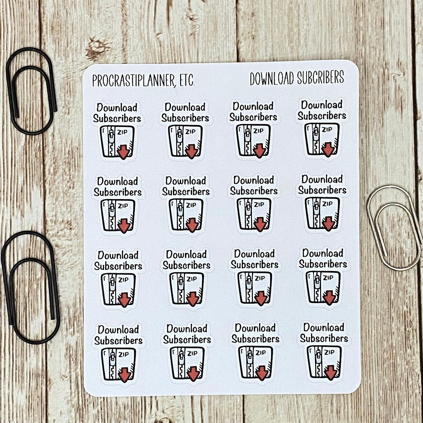 Download Subscribers Icon Planner Stickers