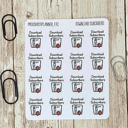 Download Subscribers Icon Planner Stickers