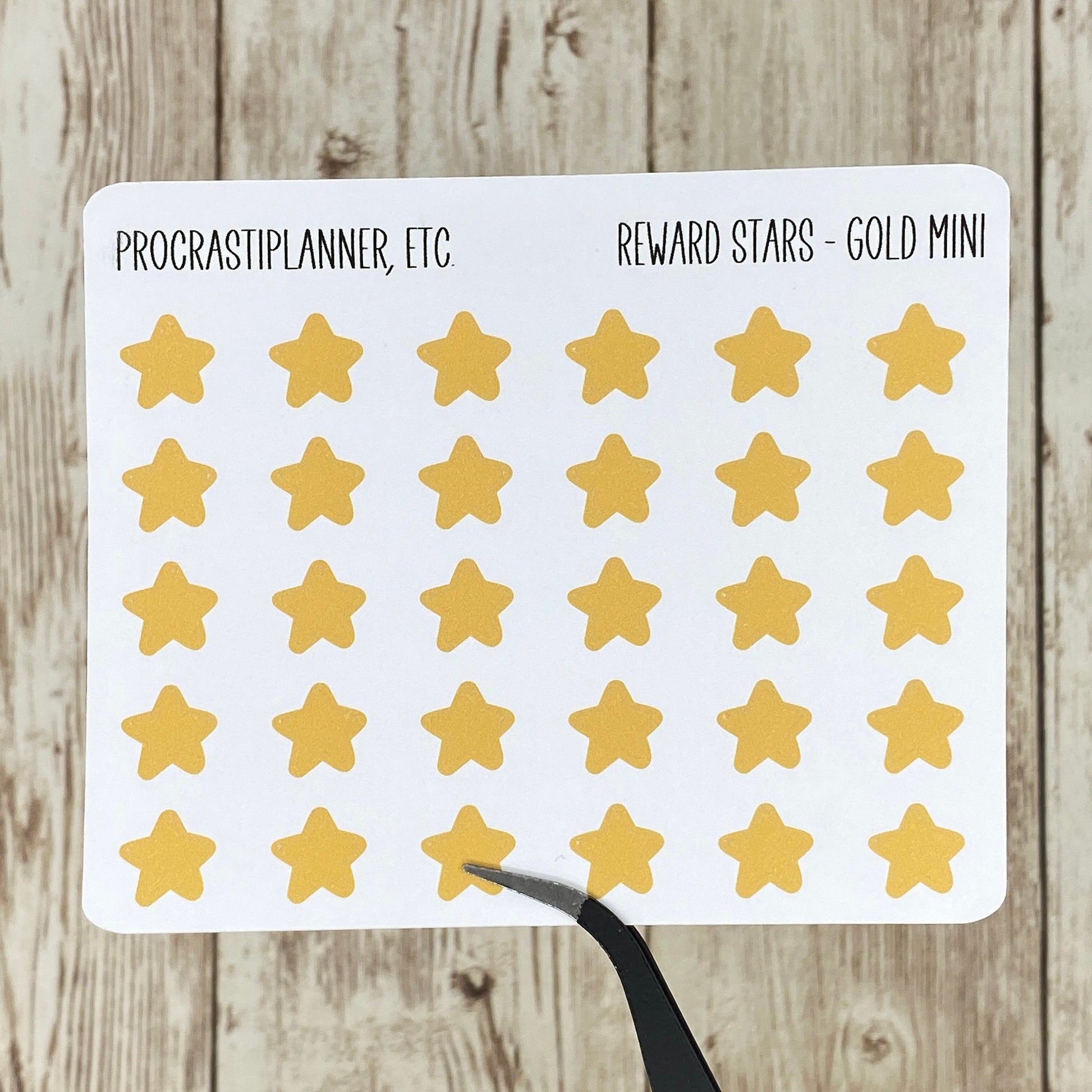 Gold Reward Stars Planner Stickers