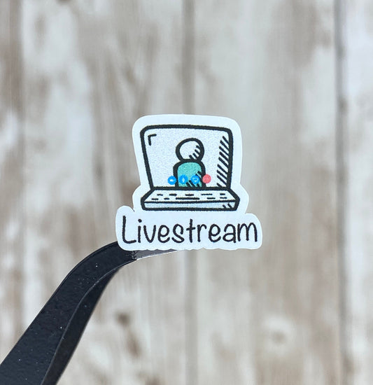 Livestream Planner Stickers in Regular or Mini Sizes for Authors Social Media Tracking