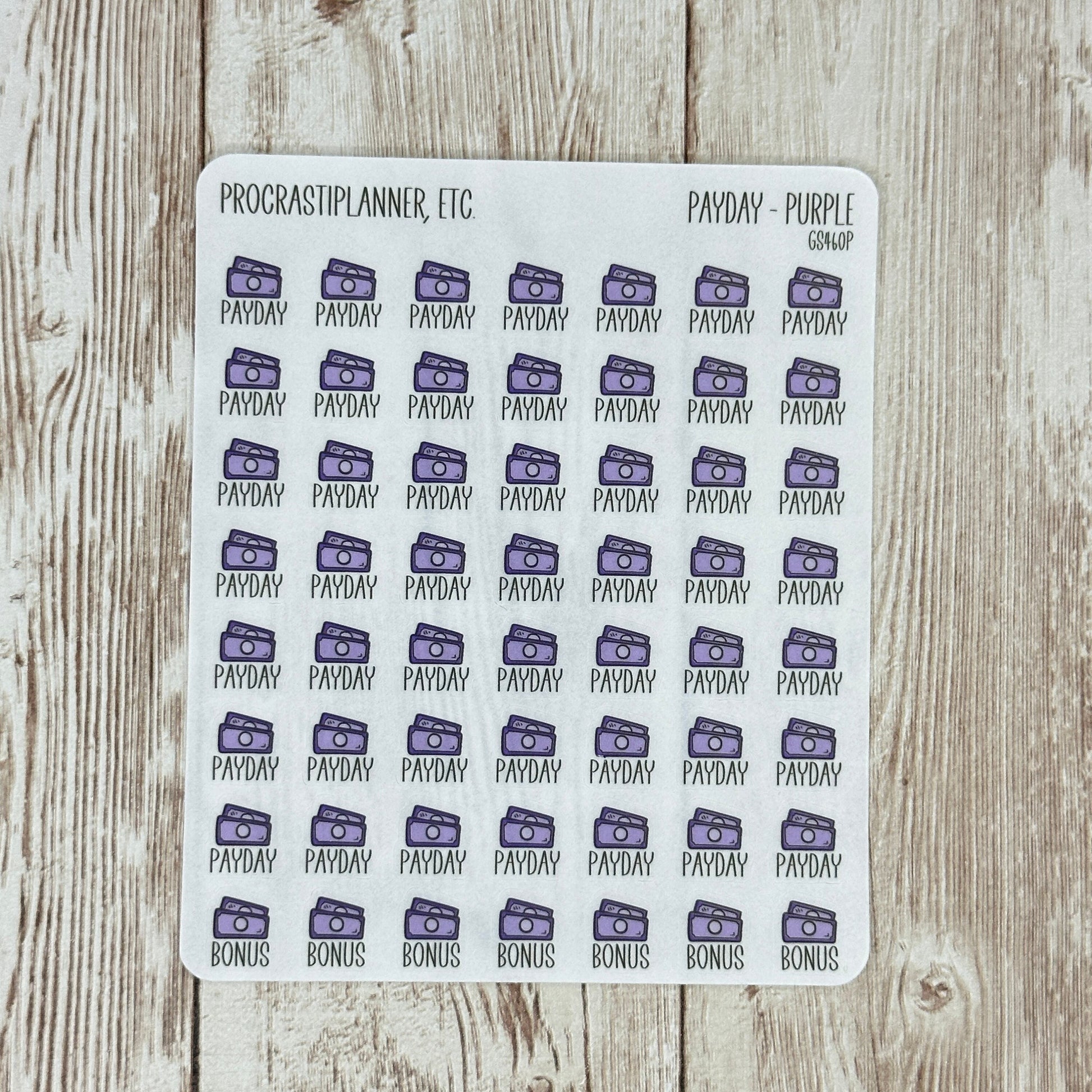 Payday Planner Stickers for Agendas Bullet Journals Paycheck Tracking