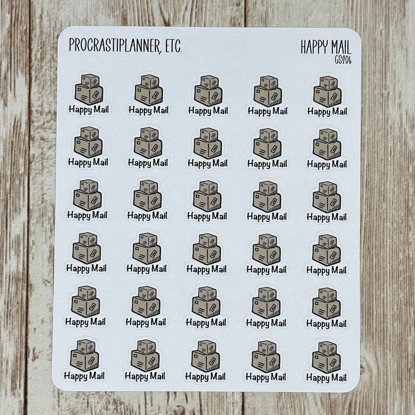 Happy Mail Packages Planner Stickers for Planners Journals Agendas and Scrapbooking