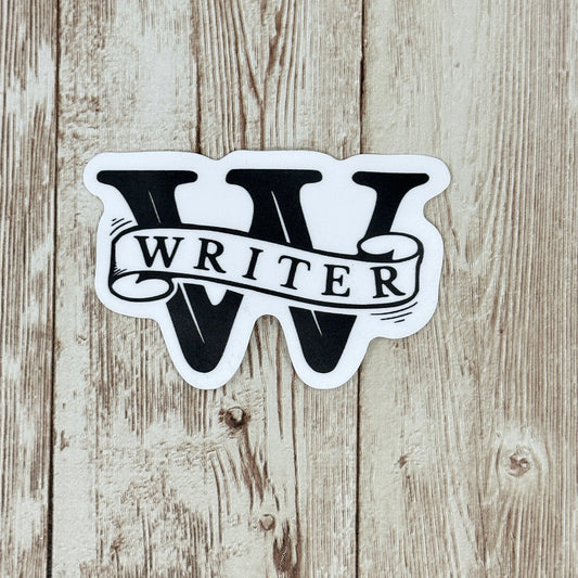 W - Writer Waterproof Sticker, Decal